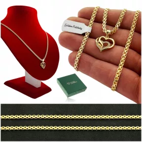    GOLD HERZ HALSKETTE PR 925/585 KETTENANHÄNGER FÜR GESCHENK + WIDMUNG