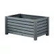  WickerWorks Blumentopf 60 cm x 38 x 30 cm dunkelgraues Holz, Blautöne, Grau- und Silbertöne, mehrfarbig