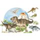  GROßE WANDAUFKLEBER DINOSAURIER RAD XL SET WANDAUFKLEBER DECOTIA