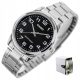  Casio Herrenuhr HERMAN, Stahl, Zahlen, silbernes Armband + GRAVUR