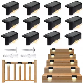  Solarlampe, schwarz, 5 cm, 12 Stk.