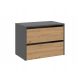  TopEshop Schuhschrank 60 x 44 x 36 cm Artisan-Eiche