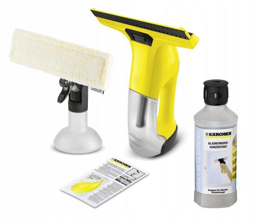 Kärcher Fensterreiniger 28 cm + Kärcher Flüssigkeit 0,5l zum Reinigen von Fenstern und Spiegeln