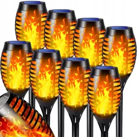    SILVERSHARKY eingebettete Solarlampe, schwarz, 50 cm, 8 Stk.