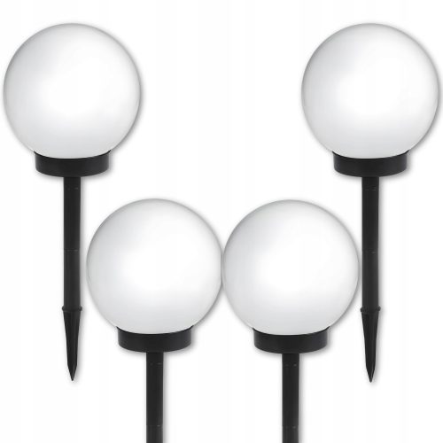  SILVERSHARKY eingebettete Solarlampe, weiß, 34 cm, 4 Stk.