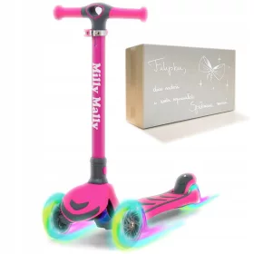    Dreirädriger Balance-Scooter. Geschenk für ein Mädchen ab 4 Jahren, Pink 3+