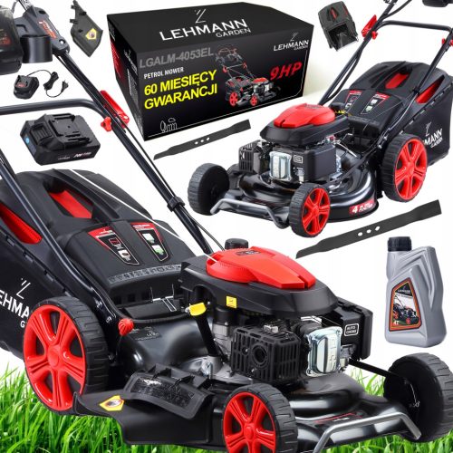  LEHMANN BENZIN-MÄHER 53 CM MIT OHV-ANTRIEB, VERZINKT, 9 PS, ELEKTROSTART