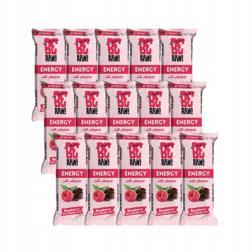 BeRAW Energieriegel Himbeere Schokolade – Natürlicher Snack ohne Zuckerzusatz, 40g