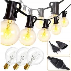    GIRLANDE GROSSE GARTENLAMPEN IM FREIEN 30 PATIO BALKONTERRASSE 9,2M