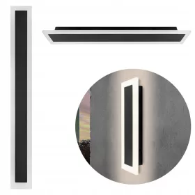  Masterled schwarz-weiße LED-Gartenwandleuchte 24 W