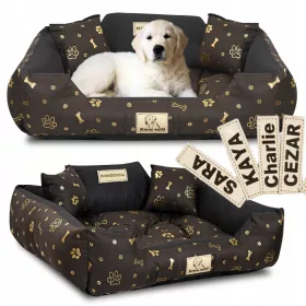    HUNDEBETT Katzenbett Sofa Laufstall Wasserdicht + Name 75x65 cm
