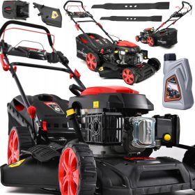    Lehmann Benzin-Rasenmäher mit Korb, 196 cm³ Fassungsvermögen. Korb 60 l, Schnittbreite 51 cm