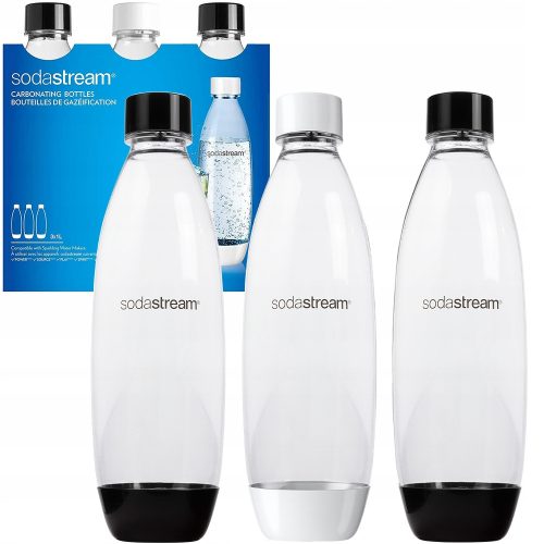  FLASCHENSET FLASCHEN FÜR SODA STREAM SATURATOR 3 Stück 1L FLASCHE FÜR WASSER
