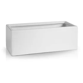    Polnix Blumentopf 38 cm x 16 x 13 cm Durchmesser 16 cm Keramik weiß