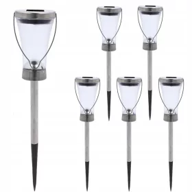  NNLED Solarlampe, Silber, 39 cm, 6 Stk.