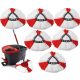 BUDMAR rotierender Moppeinsatz ROTIERENDE MOPS 100 % MIKROFASER 36 cm