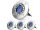  Steck-Solarlampe GHH silber 13 cm 4 Stk.