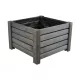  Blumentopf wiklinowy.eu 38 cm x 38 x 25 cm Holztöne in Grau und Silber