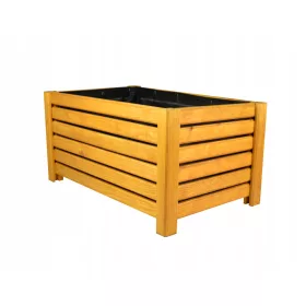    WickerWorks Blumentopf 60 cm x 38 x 30 cm, Holztöne in Braun und Beige, Gelb- und Goldtöne, mehrfarbig