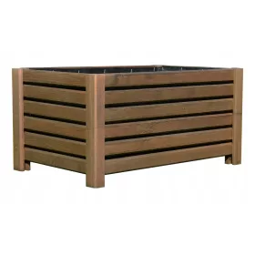    WickerWorks Blumentopf 60 cm x 30 x 30 cm, Holztöne Braun und Beige, Palisander