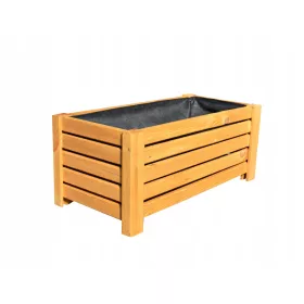    WickerWorks Blumentopf 60 cm x 33 x 25 cm, Holztöne in Braun und Beige, mehrfarbig
