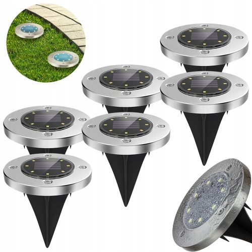  Steck-Solarlampe AKB-Polen silber 13 cm 6 Stk.