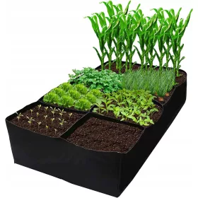  Blumentopf 180 cm x 90 x 30 cm aus schwarzem Filz