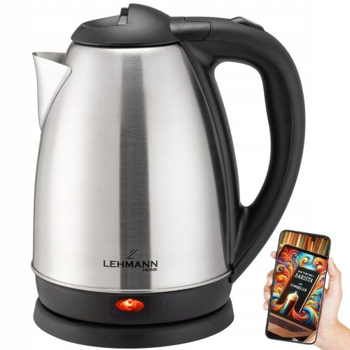  Lehmann Steel 2200 W Wasserkocher 1,8 l Silber/Grau