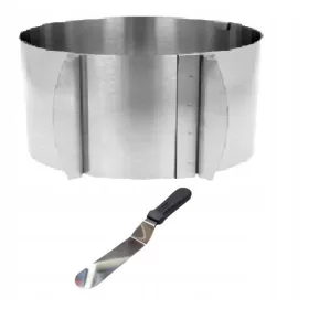   Vergionic Kuchenform 30 x 30 cm Durchmesser 30 cm + Spatel KONFEKTIONSMESSER CREME KUCHENSPACHTEL 27 cm