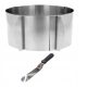 Vergionic Kuchenform 30 x 30 cm Durchmesser 30 cm + Spatel KONFEKTIONSMESSER CREME KUCHENSPACHTEL 27 cm