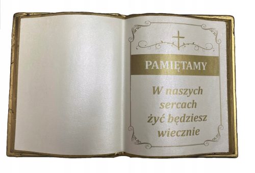  BUCH AUS POLYURETHANSCHAUM, BUCH ALS DEKO OBERSEITE RÜCKSEITE FÜR EIN GRABDENKMAL