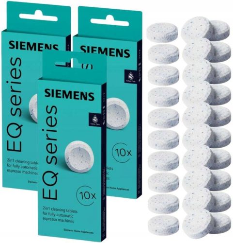  Set mit 3x Reinigungstabletten für Siemens TZ80001B Kaffeemaschinen, 30 Stück