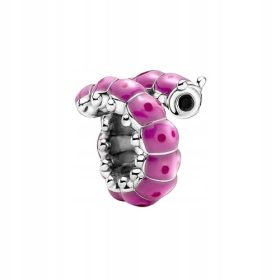  925 Silber Charms mit einer süßen gekräuselten Raupe