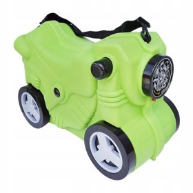    KOFFER MIT ROLLEN FÜR SITZ, GRÜN 3D, REISEGEPÄCK FÜR KINDER, KABINE