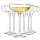 KROSNO Harmony GOLD Flache Champagnergläser, 6er-Set mit Goldrand, 240ml