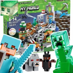    Minecraft BLOCKS MOUNTAIN CAVE VILLAGE 11 FIGUREN bis zu 760 Stück LED