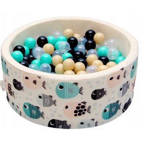    Trockenes Bällebad mit 200 Bällen für Kinder, 80x30 Schaumstoffbälle