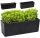  Deco4Home Blumentopf 56 cm x 19,5 x 19,5 cm Kunststoff schwarz