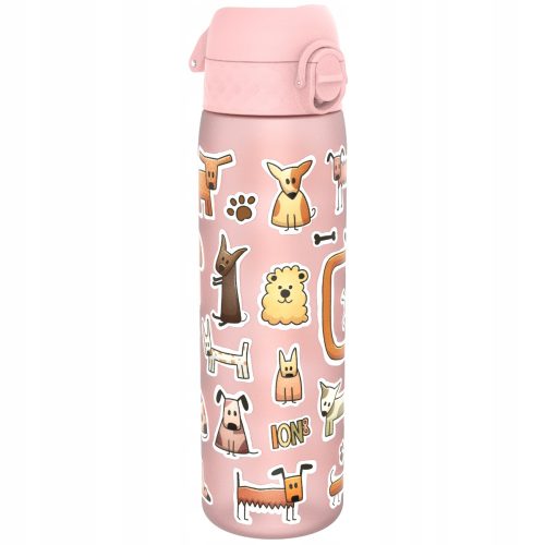  FLASCHE WASSERFLASCHE FÜR SCHULE KINDERGARTEN ROSA HUNDE ION8 0,5 l