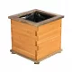  KONIUSZEK OGRODY Blumentopf 37 cm x 37 x 38 cm Durchmesser 37 cm Holztöne Braun und Beige, Palisander