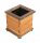  KONIUSZEK OGRODY Blumentopf 29 cm x 29 x 33 cm Durchmesser 29 cm Holztöne Braun und Beige, Palisander