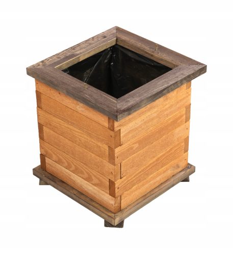  KONIUSZEK OGRODY Blumentopf 29 cm x 29 x 33 cm Durchmesser 29 cm Holztöne Braun und Beige, Palisander