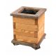  KONIUSZEK OGRODY Blumentopf 20 cm x 20 x 23 cm Durchmesser 20 cm Holztöne Braun und Beige, Palisander
