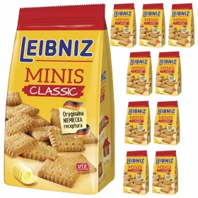   10er Pack Leibniz Classic Butterkekse - Knusprige und Butterige Snackkekse 120g