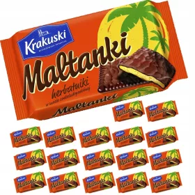   Knusprige Krakuski Maltanki Schokoladenkekse, 80g – 17 Stück Packung