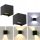  Beede Gartenwandleuchte schwarz, integrierte 12-W-LED-Quelle