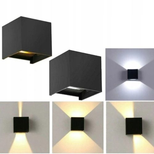  Beede Gartenwandleuchte schwarz, integrierte 12-W-LED-Quelle