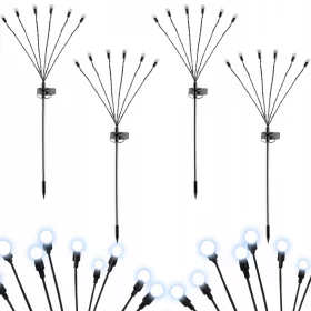  Einbau-Solarleuchte NNLED schwarz 70 cm 4 Stk.