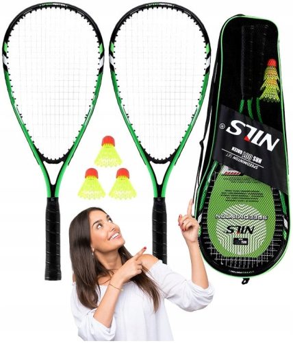 Nils NRS001 Schläger mit Federballset + CGROT Sports Guide IDEAL zum EINKAUFEN LERNEN