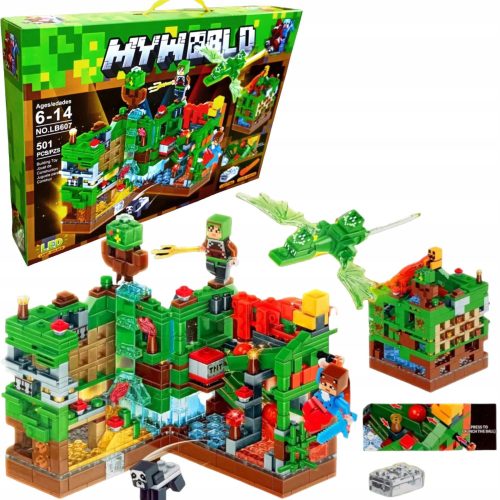  MY WORLD BLOCKS GROßER SATZ ATAN-BLÖCKE FÜR DAS VILLAGE 501 ELEMENTS MINECRAFT
